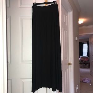 flowing black maxi skirt